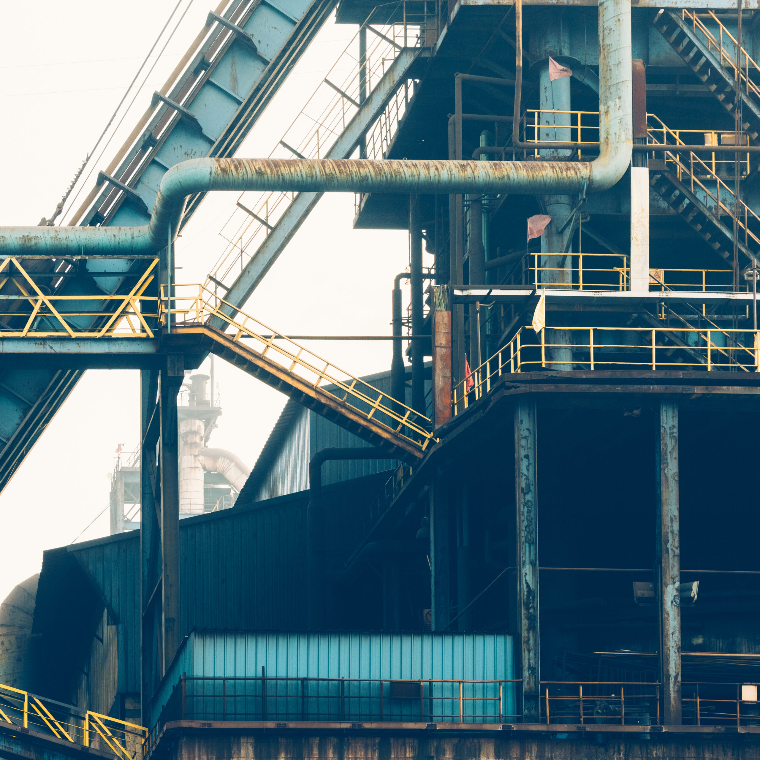 interior view of a steel factory,steel industry in city of China.